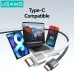 USAMS SJ756 PD60W Type-C to Type-C Cable PD QC FCP AFC Fast Charging Data Transmission Tinned Copper Core Line 1.2M Long for iPhone 17 17Pro 16 Pro Max 15 for SAMSUNG Galaxy Z Fold7 for HUAWEI Mate XTs