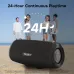 Tribit StormBoxLava 80W Portable bluetooth 5.4 Speaker Wireless Speaker 2x30W Neodymium Magnet Woofers 2x10W Silk Dome Tweeters 43Hz Ultra Deep Bass 24H Playback TWS Pairing IP67 Waterproof Outdoors Speakers with Detachable Shoulder Strap