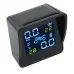 USB Solar Charging Motorcycle TPMS Motor Tire Pressure Tyre Temperature Monitoring Alarm System with 2 External Sensors