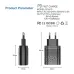 USLION 375-PD PD20W 4-Port USB PD Charger 3USB-A+USB-C PD QC3.0 Support AFC FCP Fast Charging Wall Charger Adapter EU Plug for iPhone 15 14 13 Pro for Samsung Galaxy Z Flip 6 for Honor Magic V3 for Huawei Nova Flip