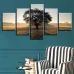 5Pcs Wall Decorative Paintings Sunshine Tree Canvas Print Art Pictures Frameless Wall Hanging Decorations for Home Office