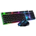 ZGUANGBA G21B Wired 104-Keys Gaming Keyboard and Mouse Set RGB Backlit Mechanial-Feeling Keycaps Waterproof Ergonomics USB Keyboard Mouse Combo for PC Computer