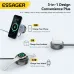 ESSAGER Z19 3-in-1 15W Wireless Charger with Retractable Cable Phone Stand Design Fast Wireless Charging Pad for Smart Phones for iPhone 17 17Pro 16 15 Pro Max for HUAWEI for SAMSUNG for Apple Watch for Airpods