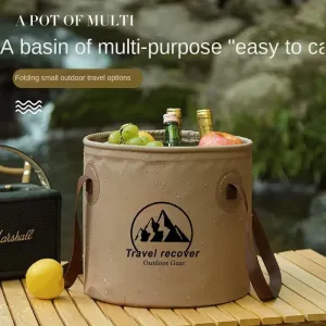 20L Collapsible Bucket Folding Large Capacity Leakproof Huge Loading Fishing Bucket Camping Water Bag Camping Supplies