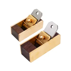 Mini Brass Hand Planer High Carbon Steel Blade Ebony Hardwood Compact Design for Woodworking Fine Chamfering Instrument Crafting