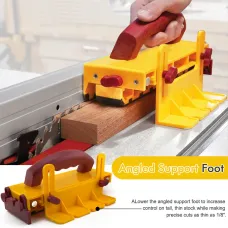 Adjustable Table Saw Pushblock Cuts Safe for Widgets Difficult Cut for Table Saws / Router Tables / Band Saws / Jointers