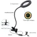 5X LED Magnifying Lamp Clip-On with USB Magnifier Adjustable Brightness and Color Temperature for Reading Beauty Crafts