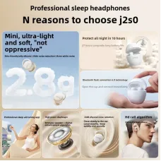 Sanag J20s Sleep Headphone TWS bluetooth 5.4 Earphone 66+ Sleep-Aid White Noise Sound 24dB Physical Noise Cancelling Side Sleep Without Ear Pressure 27H Playback Professional Sleep Earbuds