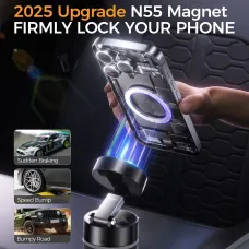 Car Vacuum Suction Phone Holder Double-Sided Suction Cup 360 Rotatable Multi-Angle Adjustable Ultra-Strong Vacuum Adsorption