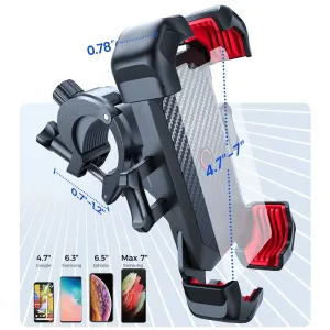 Joyroom Bike Phone Holder One-Push Install Universal 360 Wide View Shakeproof Bicycle Phone Holder for 4.7-7 inch Mobile Phone
