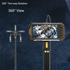 Z02 6.5mm Diameter Lens Two way Steering Industrial Endoscope 5 Inch Screen HD 1m Cable 360 View Inspection Tools