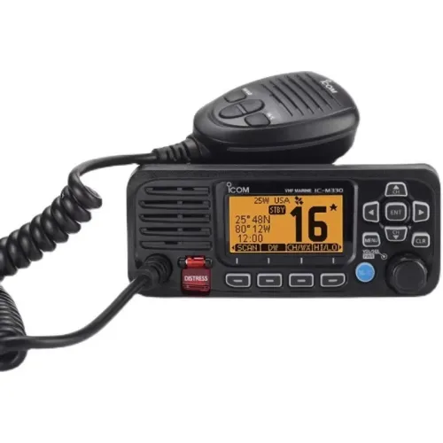 IC-M330 IC-M330G VHF Walkie-Talkie Marine Transceiver 25W With GPS IPX7 Waterproof Over 10KM Range Compact Lightweight Aluminum Alloy Clear Audio Backlit LCD Communication Radio