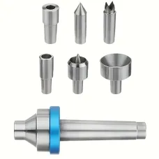 RED ARROW High-Precision MT2 Woodworking Live Center with 6 Interchangeable Points for Woodturning and Wood Lathes