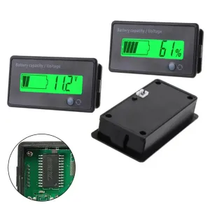 Battery charge indicator Battery Capacity & Volt Tester Multi-Battery Compatibility 7-100V Touch Switch Button Smart Display Features Efficient Setup Process