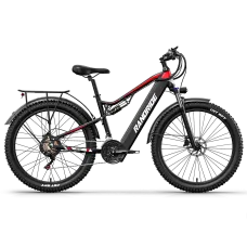 EDIRECT RANDRIDYG90B Black 48V 17AH 1000W Recommended Top Speed 25KM/H 27.5*2.4 Inch Electric Bicycle 80-90KM Mileage Range Max Load 120KG