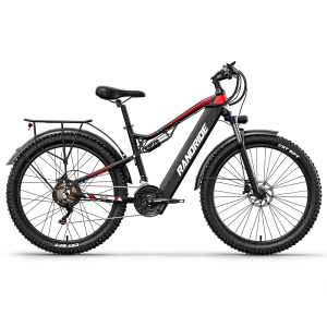 EDIRECT RANDRIDYG90B Black 48V 17AH 1000W Recommended Top Speed 25KM/H 27.5*2.4 Inch Electric Bicycle 80-90KM Mileage Range Max Load 120KG