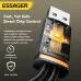 ESSAGER ES-X67 7A 100W USB-A to Type-C+Type-C Cable QC SCP FCP VOOC Fast Charging Data Transmission Tinned Copper Core Line 1M Long for iPhone 16 16 Pro 15 14 for Xiaomi 15 Ultra for Huawei Mate XT for Samsung Galaxy S25 Ultra