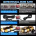 48 LED Magnetic Emergency Strobe Lights Roof Top Car Safety Warning Flashing Light 12V/24V Amber Stroboscopes Trucks Police Lamp