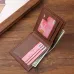 Men Casual PU Leather Short Wallets Multiple-card Slots Card Case for Men Bifold Purse Business ID Card Holder Slim Money Clip