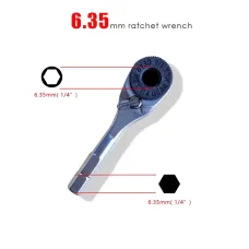 DONUMEH Ratchet Wrench 1/4 Hex Torque Screwdriver Set Stainless Steel Compact EDC Tool Quick Release Socket Wrench S2 Steel Bits High Torque 12Nm Portable Repair Tool