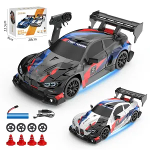 ENOZE 8607 RTR 1/24 2.4G 4WD 30km/h Drift RC Car GTR Mini Race High Speed Racing LED Light On-Road Radio Control Vehicles Models Toys