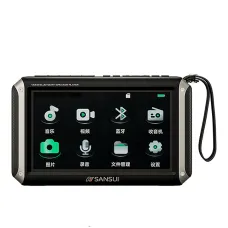 SANSUI F53 Wireless bluetooth Speaker 4.3-inch LED Display Radio Portable FM Radio Support TF USB Disk Playback MP4 Music Player Video Speaker with Lanyard
