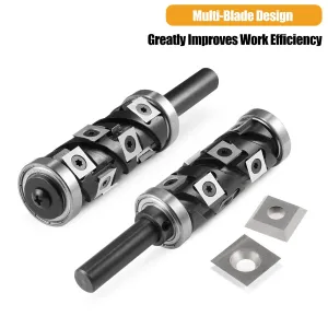 1/2" Shank Tungsten Carbide Inserts Flush Trim Router Bit 1-1/4" 1-1/8" Cutting Diameter 2-9/16" Cutting Length Template Router Bit Top & Bottom Bearings Trimmer for Woodworking Trimming