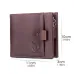 BULLCAPTAIN Genuine Leather Men Short Wallet Casual Business Clutch Male Coin Purse Hasp Zipper Card Holder Money Clip