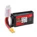 ZOP Power 3S 11.1V 550mAh 95C 6.105Wh LiPo Battery XT30 Plug for BETAFPV Pavo20 Pro RC FPV Racing Drone