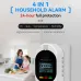 4IN1 CH4 Gas Carbon Monoxide Alarm CO CH4 Temperature Humidity Monitor LCD Color Screen High Precision Sensor Plug and Play Wall Mounted Safety