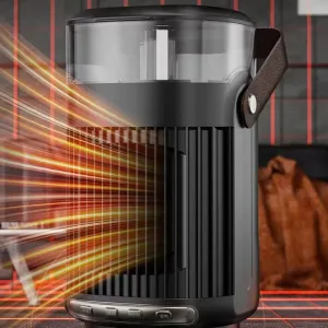 2 In 1 Multifunctional Desktop Humidifier Heater with Colorful Night Light Fast Heating Household Electric Heater for Home Bedroom Office