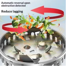 NovuLife HR-3A-RL 375W Kitchen Garbage Disposal Food Waste Disposer 2800RPM Motor with Multi Noise Reduction Easy Mount Air Switch Overload Protection for Home Sink Waste Management