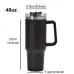 Xmund 304 Stainless Steel Insulated Mug 40oz Generation Car Cup Leak-Proof Food-Grade with Handle Portable Ice Master Straw Cup