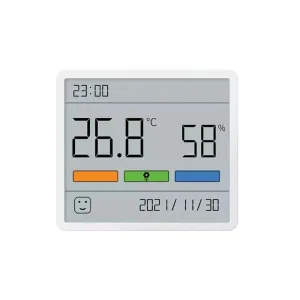 DUKA Atuman TH1 Temperature Humidity Meter LCD Digital Thermometer Hygrometer Sensor Gauge Weather Station Clock Home Indoor Use
