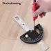 Woodworking Edge Ruler Protractor Angle Gauge Measure Carpenter Tool