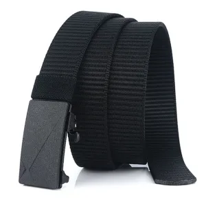ENNI125cm Men's Tactical Nylon Belt Adjustable Wear-resistantElastic Waist Belt Buckle Belt Casual Sports Belts