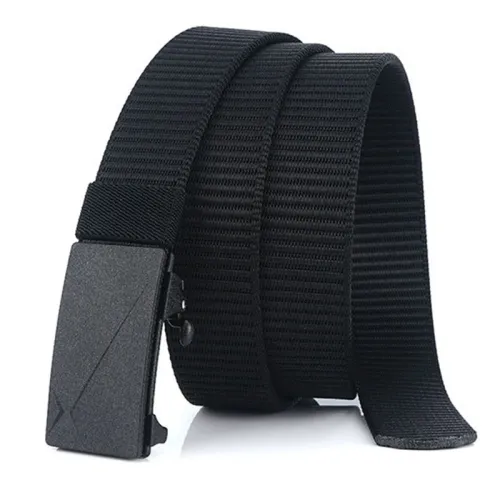 ENNI125cm Men's Tactical Nylon Belt Adjustable Wear-resistantElastic Waist Belt Buckle Belt Casual Sports Belts