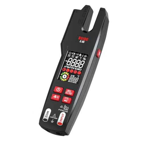 BSIDE U6 Digital Clamp Fork Multimeter AC/DC Voltage Current Tester with Infrared Temperature Measurement & Safety Features