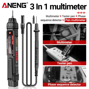 ANENG A3005B A3005BPro Digital Multimeter Smart Pen Type Multi-Functional Tester with Battery Standard/High Configuration Long-Lasting Performance