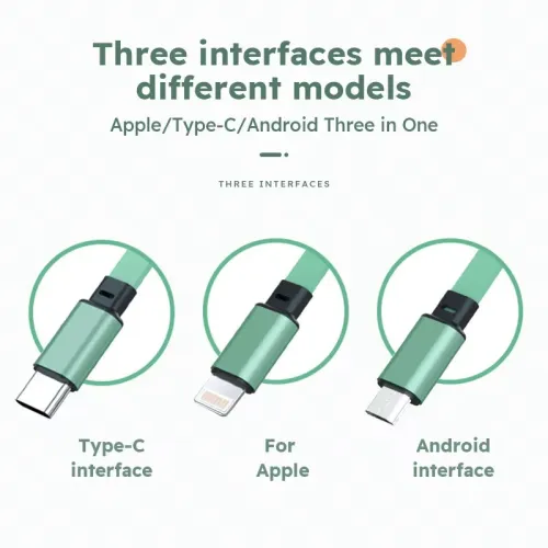 3A 3-in-1 USB-A to iP/Micro/Type-C Retractable USB Cable Fast Charging Copper Core Line 1M Long for iPhone 16 Pro 15 14 13 Pro Max for Samsung Galaxy Z Flip6 for Xiaomi MIX Fold4 for Huawei Mate XT