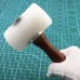 Woodworking Hammer Solid Wood Handle Nylon Head Lightweight Design for Stamping Punching Crafting Tools