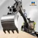 HuiNa Toys 1661 RTR 1/18 2.4G 13CH RC Excavator Alloy Bucket Engineering LED Light Spray 680 Rotation Remote Control Vehicles Models