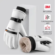 WESBIKING Winter Warm Cycling Gloves Outdoor Sports Windproof Waterproof Touchscreen Thermal Skiing Gloves