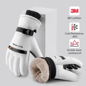 WESBIKING Winter Warm Cycling Gloves Outdoor Sports Windproof Waterproof Touchscreen Thermal Skiing Gloves