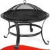 SINGLYFIRE 22 inch Fire Pit for Outside Outdoor Wood Burning Pit Steel Firepit Bowl BBQ Grill for Patio Camping Backyard