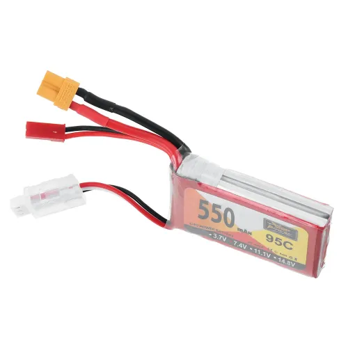 ZOP POWER 7.4V 550mAh 95C 2S LiPo Battery XT30 Plug for RC Drone