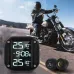 Solar Charging TPMS Motorcycle Tire Pressure System Tyre Temperature Alarm LED Display IP67 Waterproof