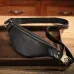 BULLCAPTAIN Genuine Leather Men's Belt Bag Crazy Horse Leather Casual Crossbody Bag Classic Retro Chest Bag Outdoor Storage Mountaineering Mobile Phone Bag Waist Bag