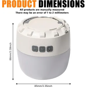 IPRee Camping Light USB Rechargeable With 3Colors Flashlight For Outdoor Tent Lamp Magnet Emergency Lantern