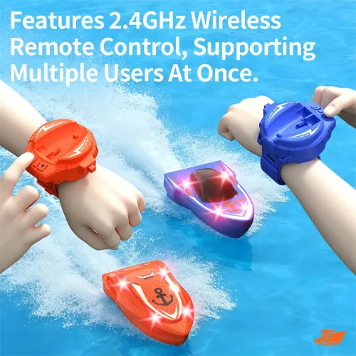 88RC RC43 2.4G Mini Yacht RC Boat Wristband Launched Remote Control Waterpoof High Speed Palm Speedboat Water Pool Toys